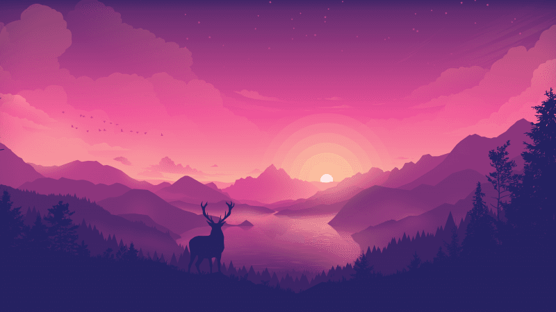 Scenery Pink Wallpaper