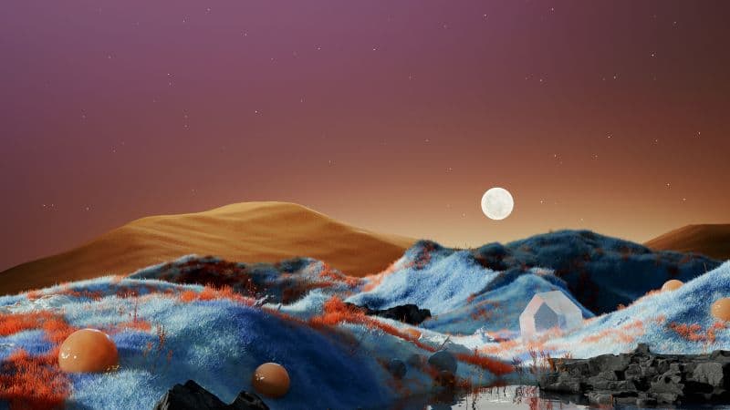 Surreal Landscape Digital Art Wallpaper