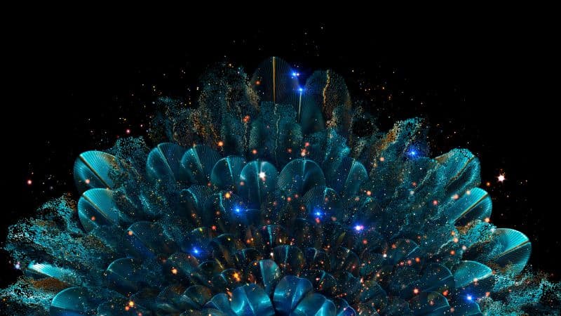 Peacock feathers Glitter Wallpaper