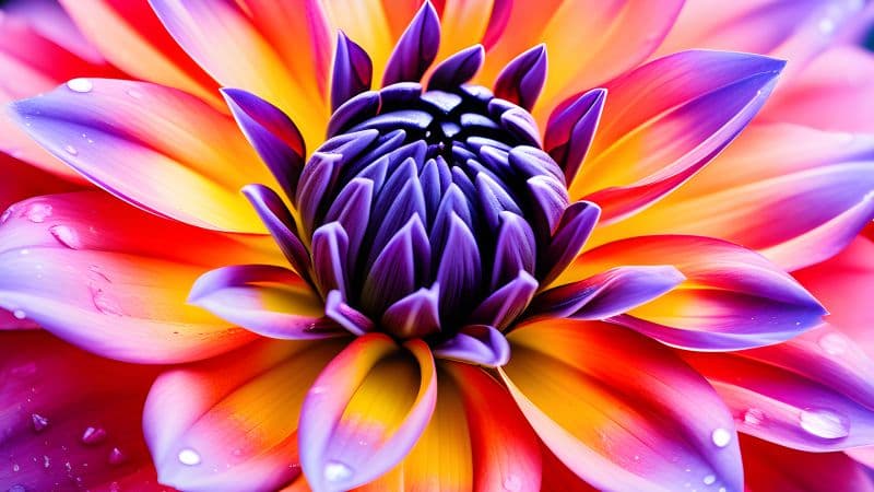 Vibrant Dahlia flower Wallpaper