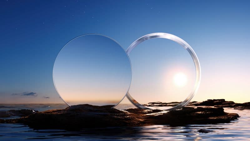 Mirrored Sunset Wallpaper