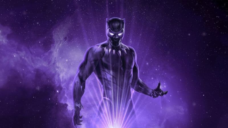 Black Panther Purple Fan Art Wallpaper