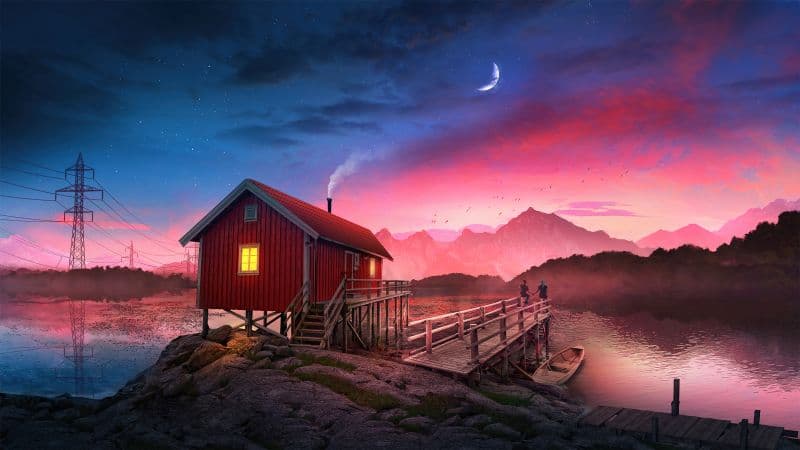 Cozy Cabin Wallpaper