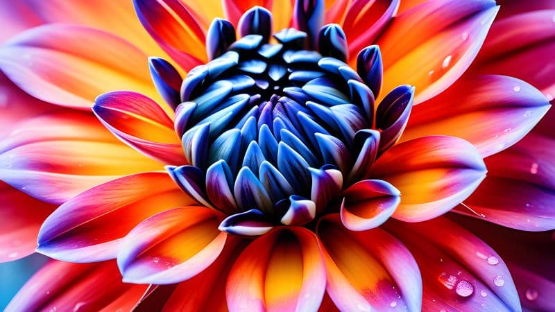 Dahlia flower AI art Wallpaper