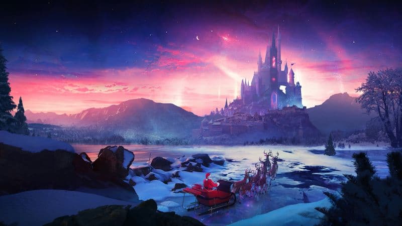 Santa Claus Sleigh Wallpaper