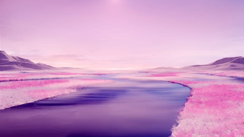 Pink aesthetic River Wallpaper