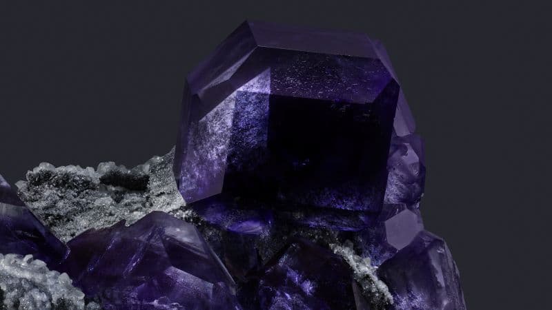 Sapphire Fluorite Crystal Wallpaper