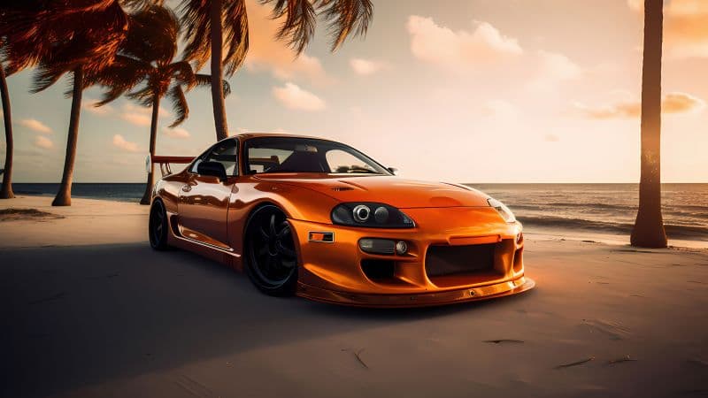 Toyota Supra Mk4 AI art Wallpaper
