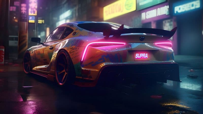 Toyota Supra Neon Wallpaper
