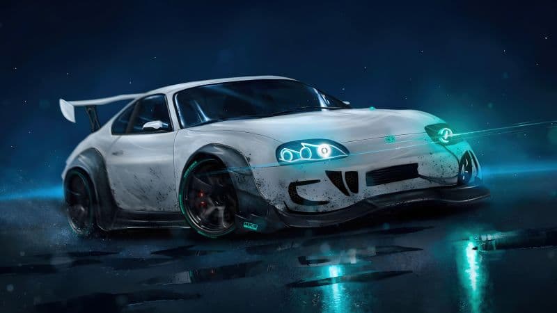 Neon Toyota Supra Mk4 Wallpaper