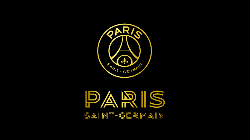 Paris Saint-Germain Black background Wallpaper