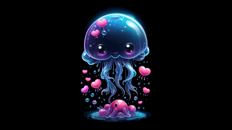 Jellyfish Cute art Wallpaper