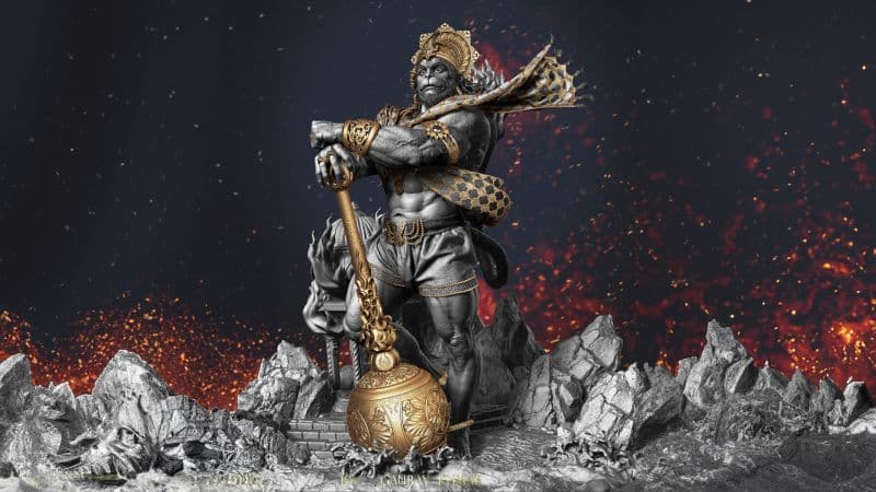 Lord Hanuman Digital Art Wallpaper