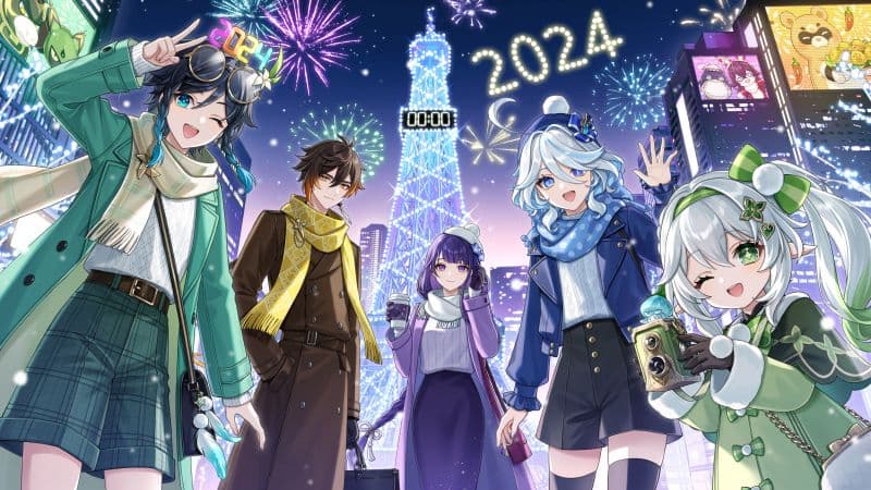 Genshin Impact New Year celebrations Wallpaper