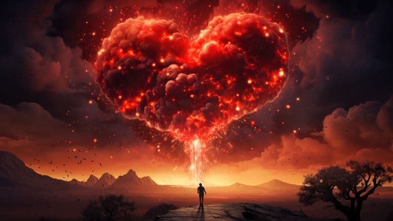 Love heart Surreal Wallpaper