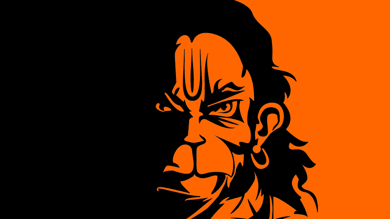 Lord Hanuman Minimalist Wallpaper
