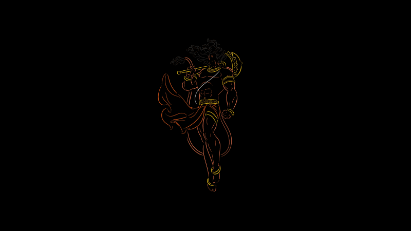 Bajrangbali Minimalist Wallpaper