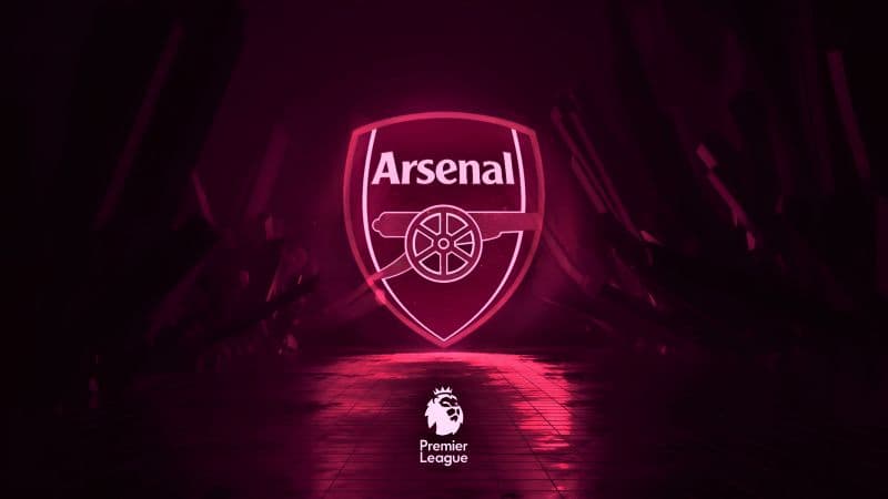Arsenal FC Neon background Wallpaper
