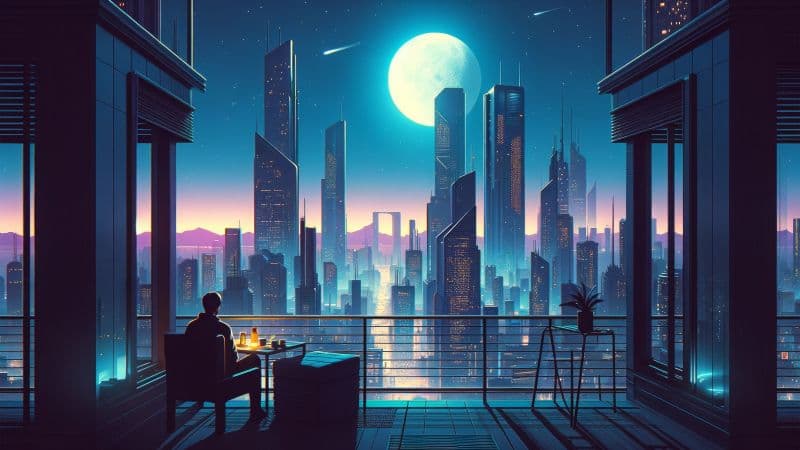 Lofi Night City Wallpaper