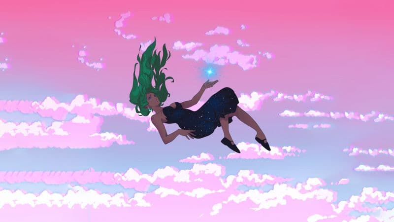 Lofi girl Falling Wallpaper