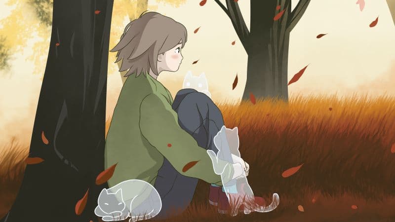 Lofi girl Autumn background Wallpaper