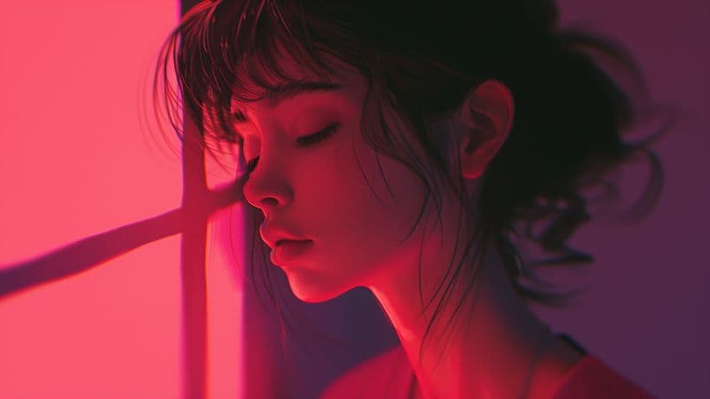 Lofi girl Emotional Wallpaper