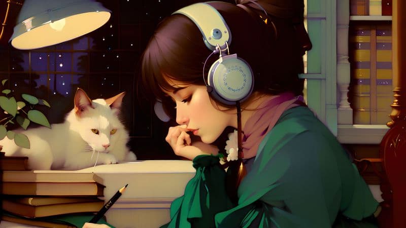 Lofi girl Headphones Wallpaper
