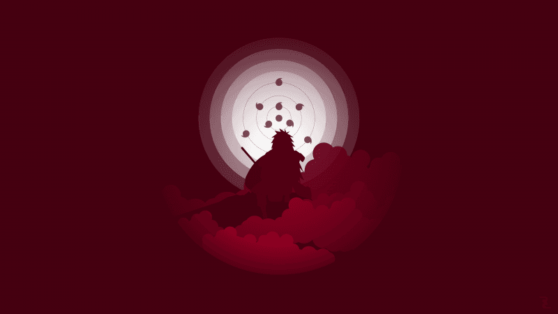 Madara Uchiha Minimalist Wallpaper