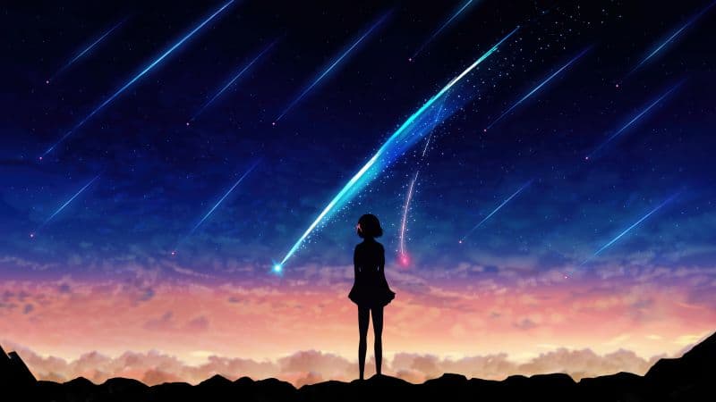 Mitsuha Miyamizu Silhouette Wallpaper