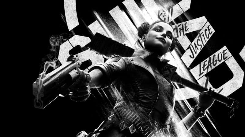 Harley Quinn Black and White Wallpaper
