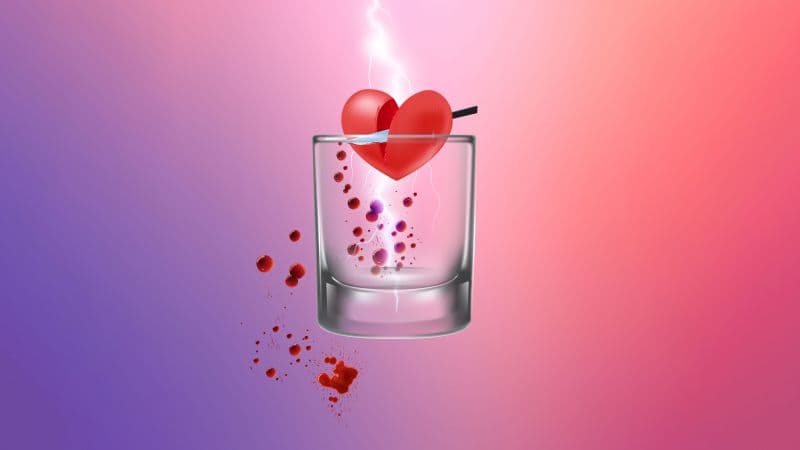 Broken heart Lightning Strike Wallpaper