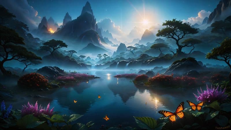 Foggy Scenery Wallpaper