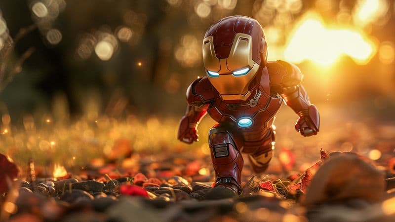 Iron Man Chibi AI art Wallpaper