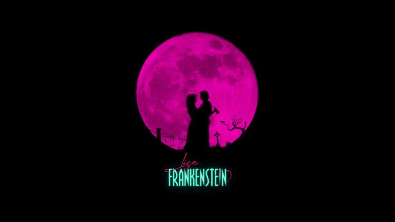 Lisa Frankenstein Black background Wallpaper