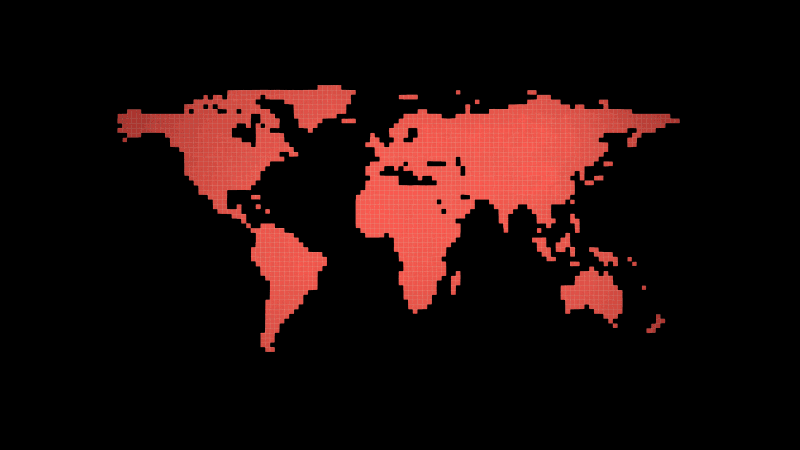 World map Black background Wallpaper