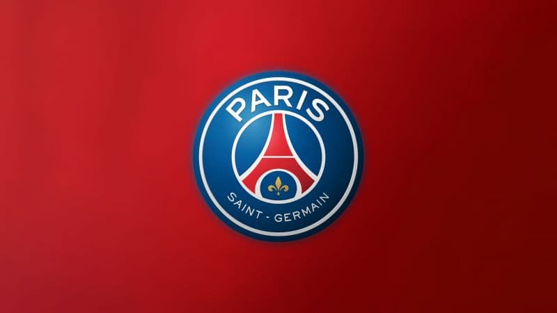 Paris Saint-Germain Red background Wallpaper