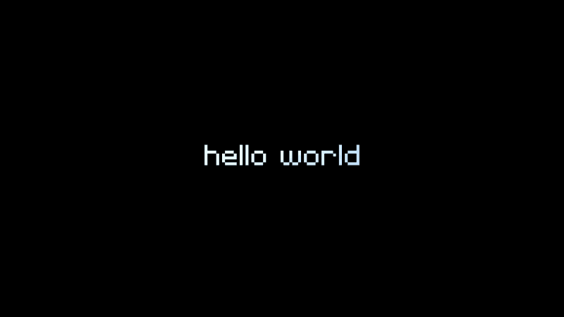Hello world Pixel art Wallpaper