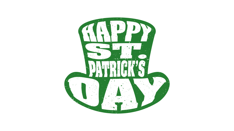 St. Patrick's Day White background Wallpaper