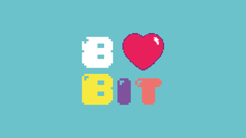 Love 8 bit Wallpaper