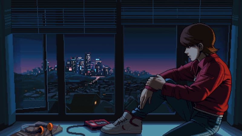 Lofi boy Pixel art Wallpaper