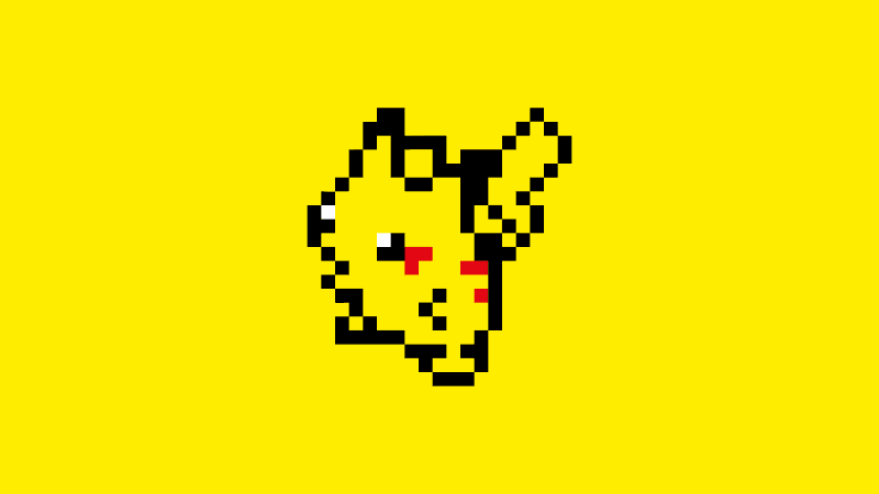 Pikachu Pixel art Wallpaper