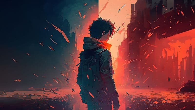 Lofi boy AI art Wallpaper