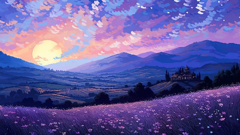Tuscany Pixel art Wallpaper