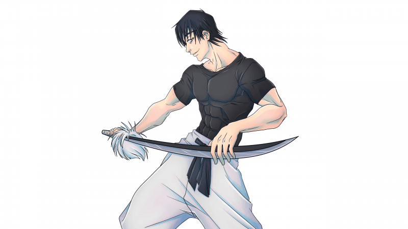 Toji Fushiguro White background Wallpaper