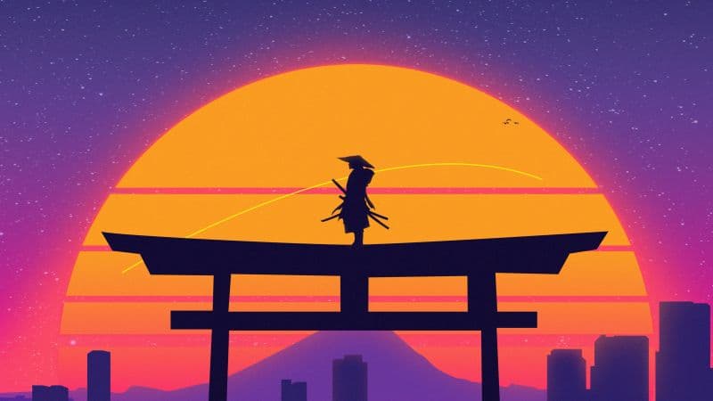 Samurai Torii gate Wallpaper