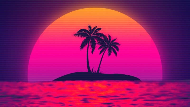 Vaporwave Sunset Wallpaper