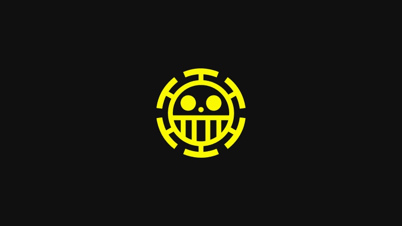Trafalgar Law Logo Dark background Wallpaper