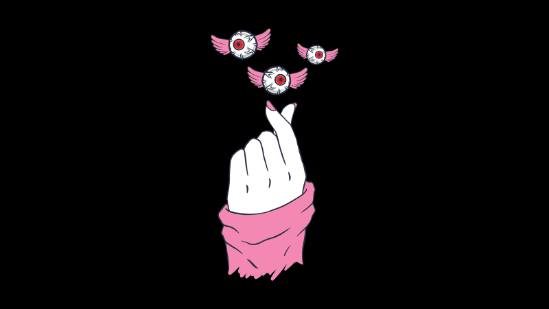 Finger heart Weirdcore Wallpaper