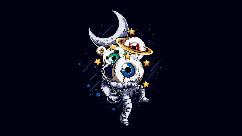 Weirdcore Astronaut Wallpaper