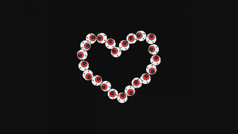 Love heart Weirdcore Wallpaper